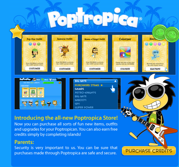Poptropica Store Info