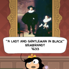 a lady and gentleman in black