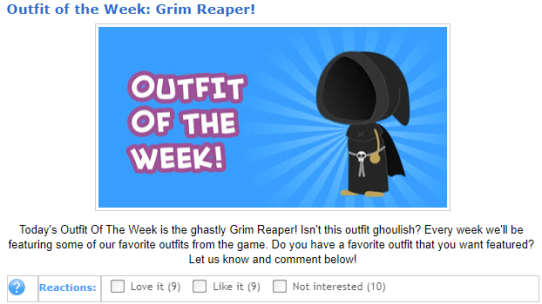 Outfit of the Weak Grim Reaper